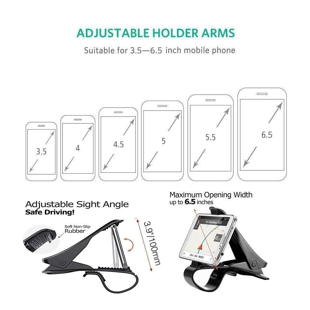 Car Holder Clip Mount Dashboard Car Phone Holder 360 Rotatable Stand Mount Display GPS Bracket [dashboard clips] - Premium Car Mounts & Holders from Rapidvehicles - Just $13.99! Shop now at Rapidvehicles