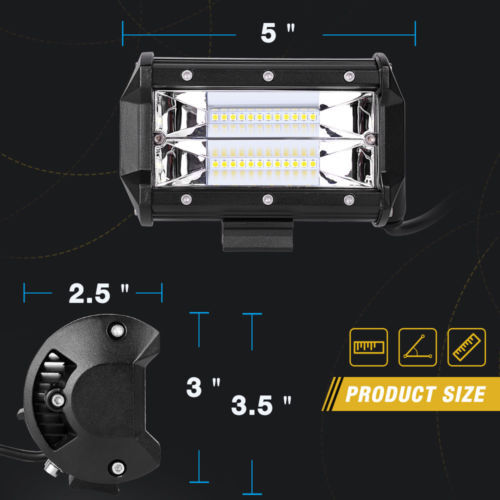 2 Pcs 5 Inch 144W LED Work Light Spotlight Off-road Driving Fog - Premium Other Car Tools from Rapidvehicles - Just $49.99! Shop now at Rapidvehicles