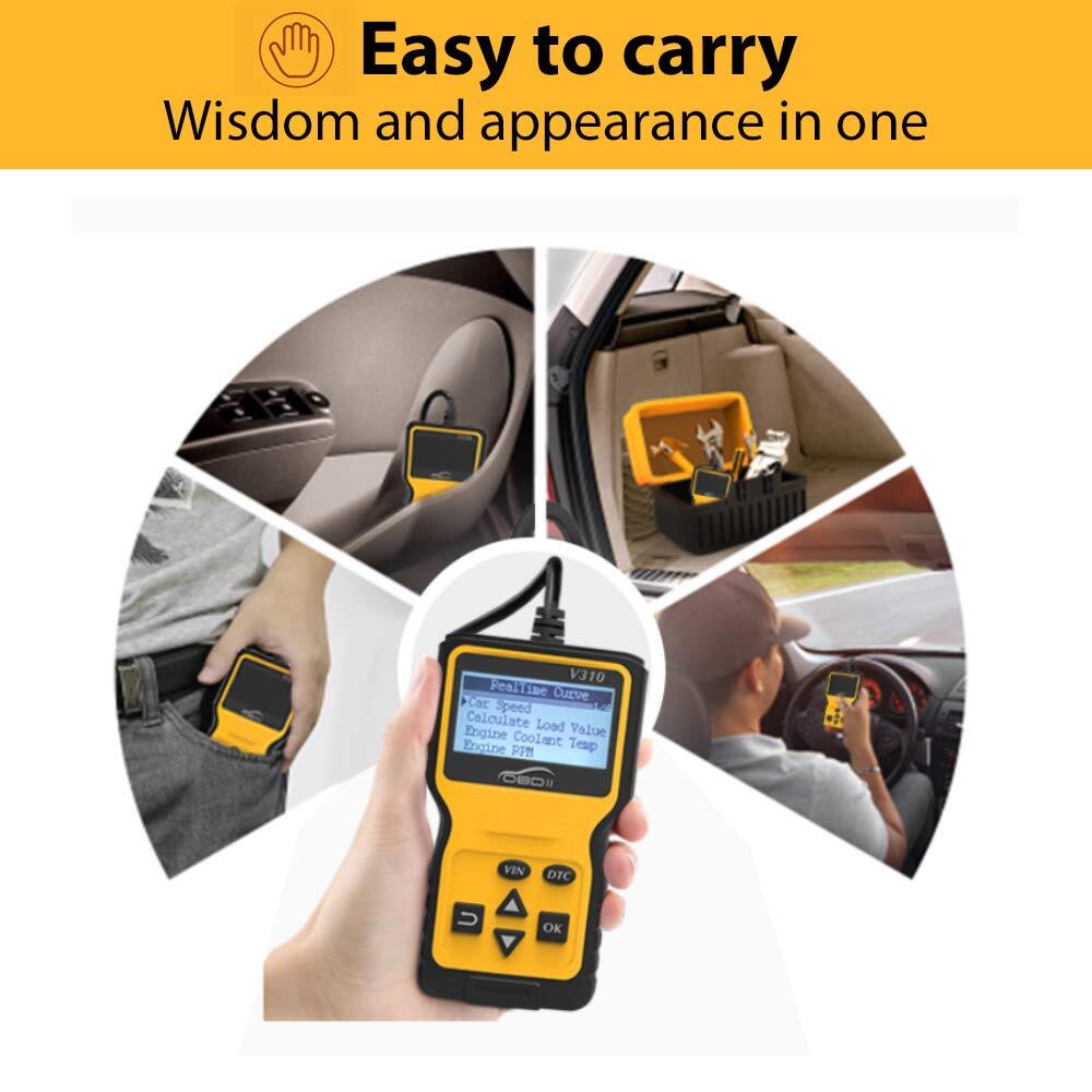 OBD2 Scanner Reader Universal Car Engine Fault Code Reader CAN Diagnostic Scan Tool for All OBD II Protocol Cars Since 1996  V310 - Premium OBD & Diagnostic Tools from Rapidvehicles - Just $40.99! Shop now at Rapidvehicles