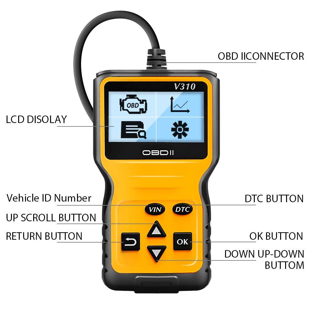 OBD2 Scanner Reader Universal Car Engine Fault Code Reader CAN Diagnostic Scan Tool for All OBD II Protocol Cars Since 1996  V310 - Premium OBD & Diagnostic Tools from Rapidvehicles - Just $40.99! Shop now at Rapidvehicles