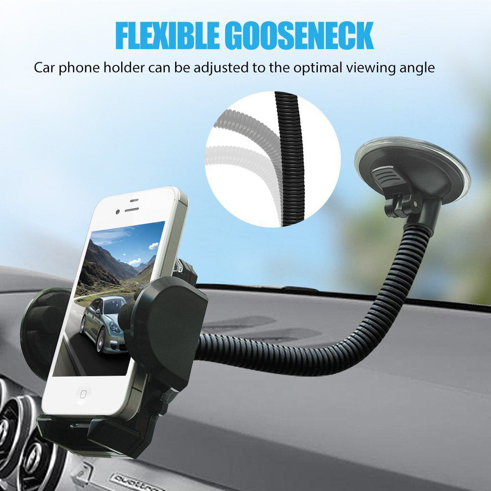 Car Phone Mount 360 Rotatable Cell Phone Holder Car Air Vent Bracket Dashboard Support Windshield Mount Adjustable Angle for Car Navigation  black - Premium Car Mounts & Holders from Rapidvehicles - Just $17.99! Shop now at Rapidvehicles