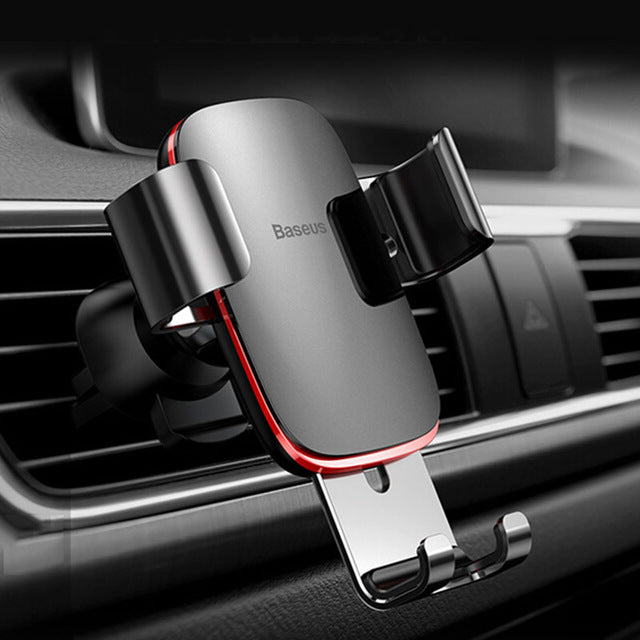 Vehicle Mount Air Outlet Phone Auto-locked Gravity Universal Phone Stand Mount red - Premium Car Mounts & Holders from Rapidvehicles - Just $26.99! Shop now at Rapidvehicles