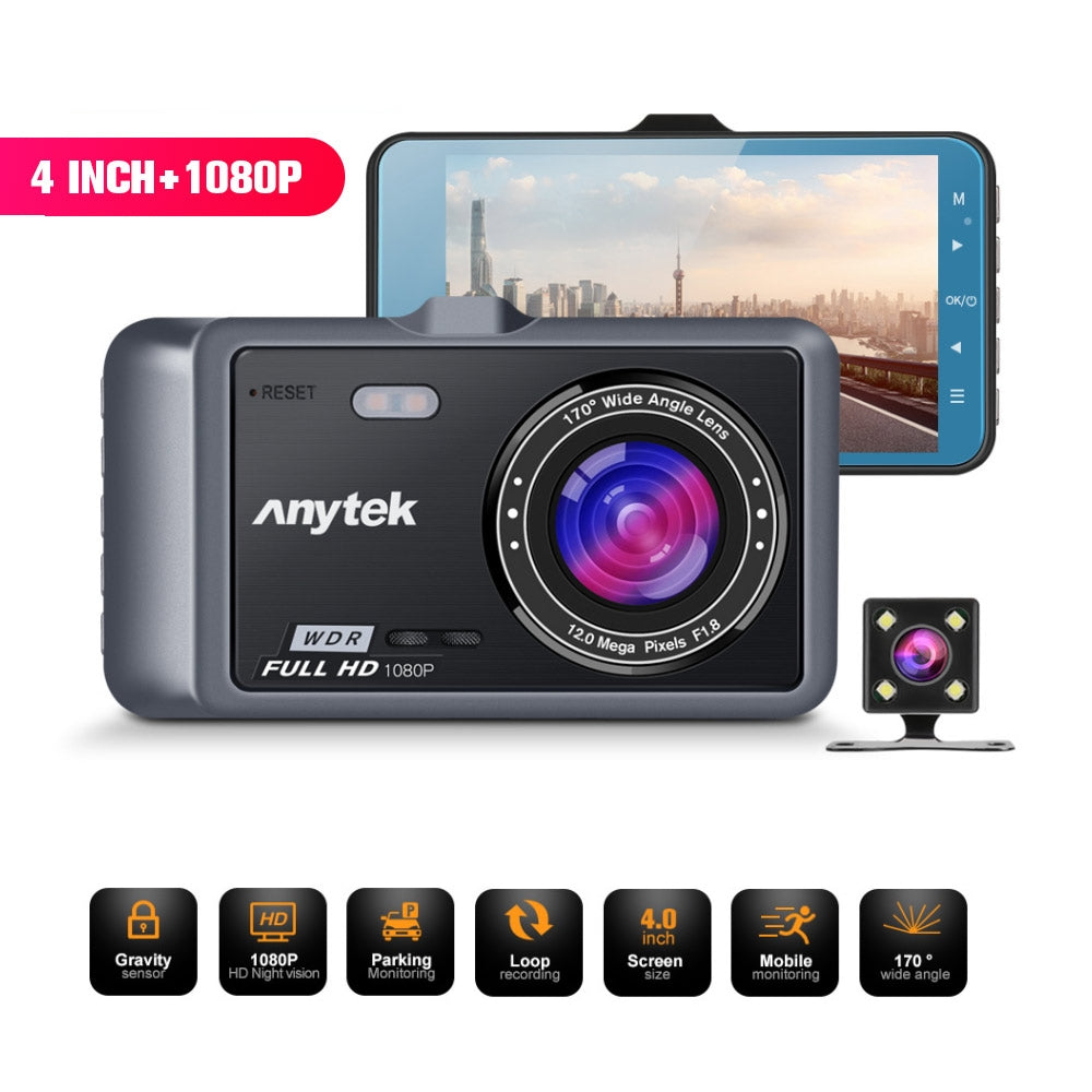 Anytek A60 4 inch IPS Screen 1080P HD 170Degree Wide Angle ADAS - Premium Car DVR from Rapidvehicles - Just $86.99! Shop now at Rapidvehicles