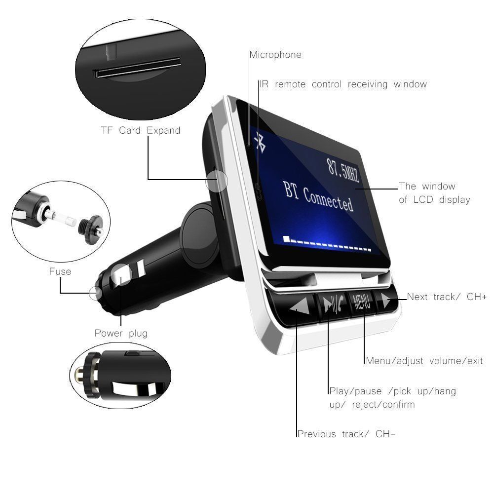 Car Mp3  Player Car Bluetooth Fm Transmitter With Usb Charger - Premium Other Car Electronics from Rapidvehicles - Just $43.99! Shop now at Rapidvehicles