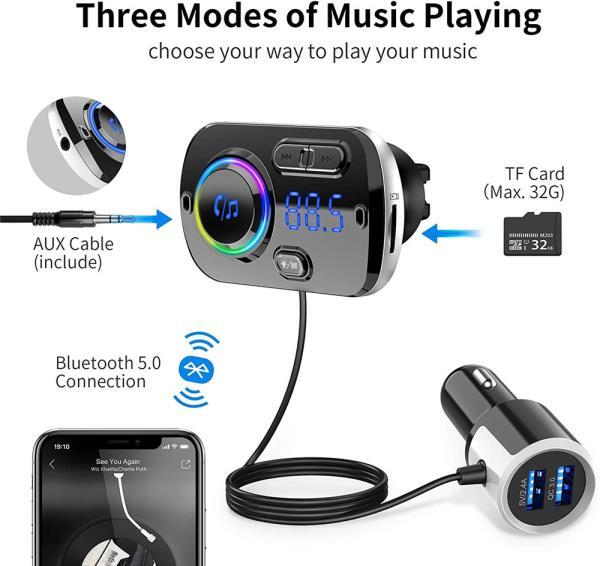 Hands-free Bluetooth Fm Transmitter Wireless Radio Adapter Car - Premium Other Car Electronics from Rapidvehicles - Just $38.99! Shop now at Rapidvehicles