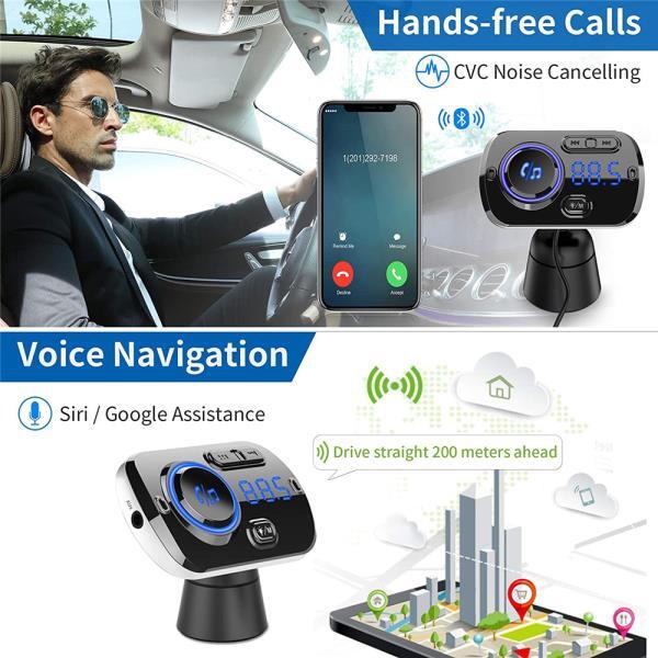 Hands-free Bluetooth Fm Transmitter Wireless Radio Adapter Car - Premium Other Car Electronics from Rapidvehicles - Just $38.99! Shop now at Rapidvehicles