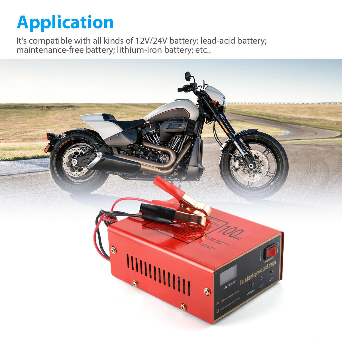 Maintenance-free Battery  Charger 12v/24v 10a 140w Output For - Premium Car Chargers from Rapidvehicles - Just $61.99! Shop now at Rapidvehicles