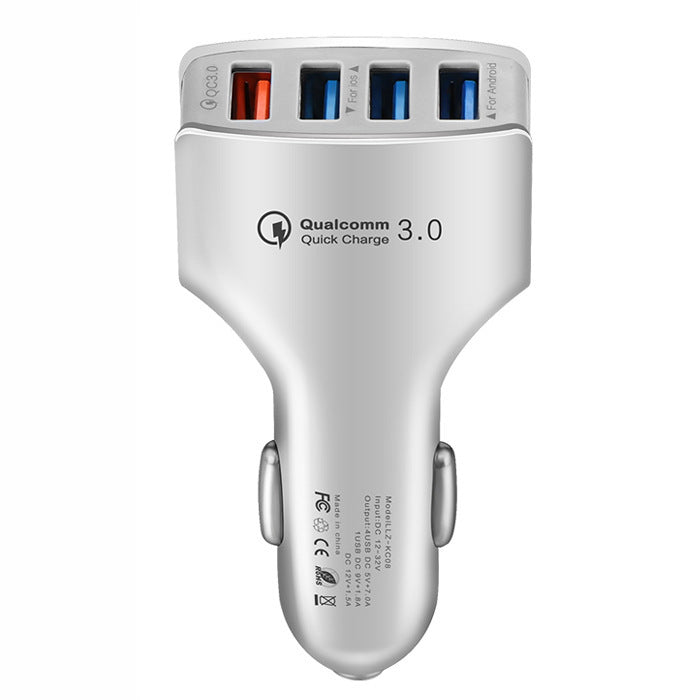 Smart  Qc3.0  Fast  Charger 4 USB Car Charger 3.5a Fast Charger - Premium Car Chargers from Rapidvehicles - Just $14.99! Shop now at Rapidvehicles