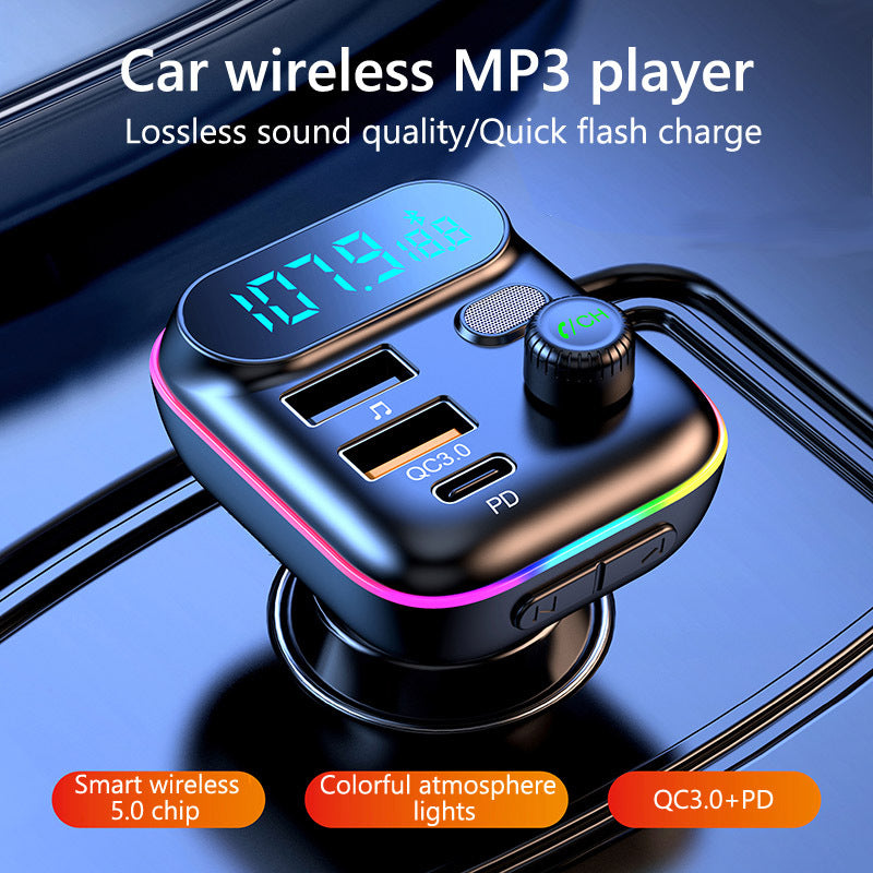 Car Bluetooth-compatable Mp3  Player Pd 18w Type C Qc3.0 Usb Charger Handsfree Wireless Fm Transmitter black - Premium Car Chargers from Rapidvehicles - Just $34.99! Shop now at Rapidvehicles