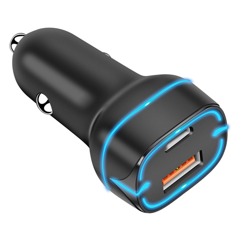 40w Usb Dual Port Fast Car  Charger Adapter, Compatible For Iphone 12 11 Pro Max Xs Samsung Galaxy S20 S21 Lg Ipad Macbook Pro black - Premium Car Chargers from Rapidvehicles - Just $23.99! Shop now at Rapidvehicles