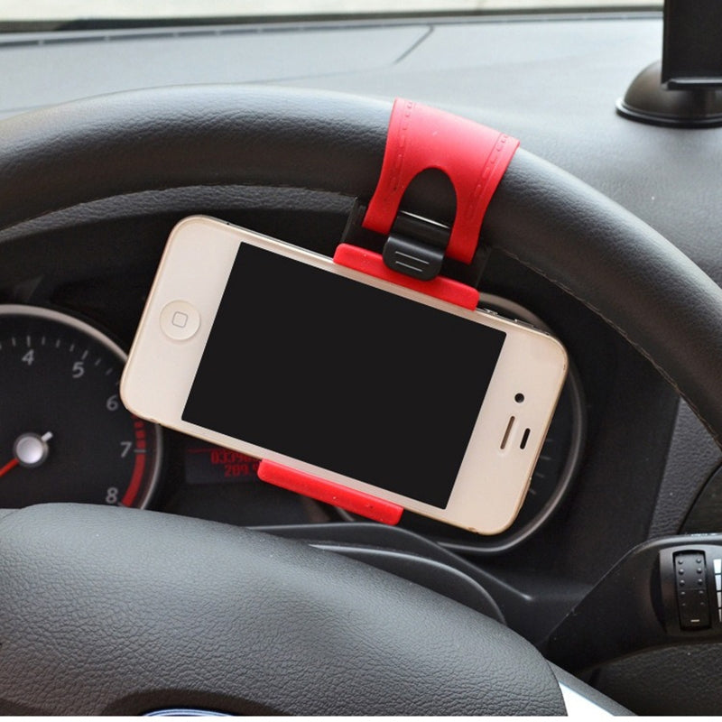 Multifunctional Car Steering Wheel Mobile Phone  Holder Steering - Premium Car Mounts & Holders from Rapidvehicles - Just $8.99! Shop now at Rapidvehicles