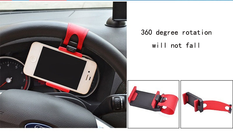 Multifunctional Car Steering Wheel Mobile Phone  Holder Steering - Premium Car Mounts & Holders from Rapidvehicles - Just $8.99! Shop now at Rapidvehicles