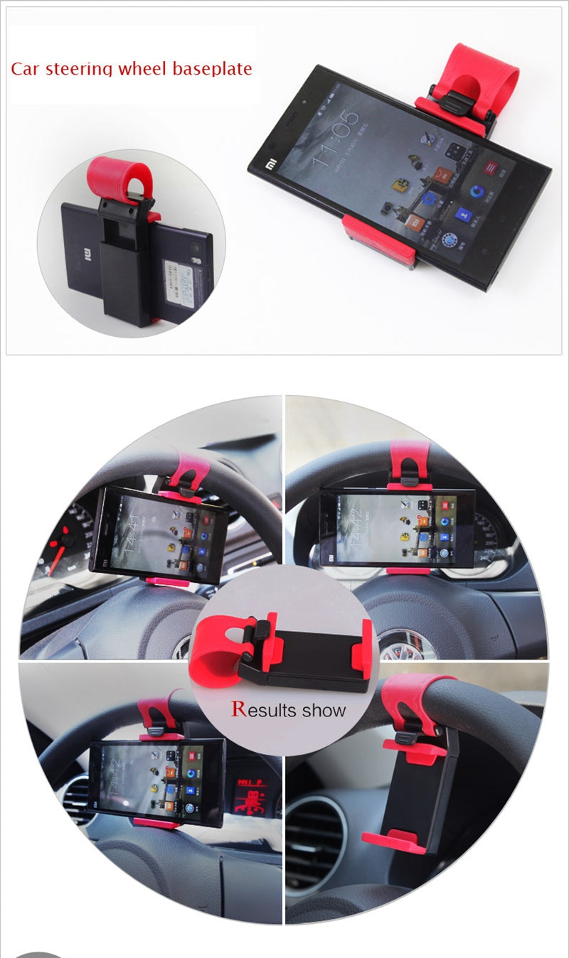 Multifunctional Car Steering Wheel Mobile Phone  Holder Steering - Premium Car Mounts & Holders from Rapidvehicles - Just $8.99! Shop now at Rapidvehicles