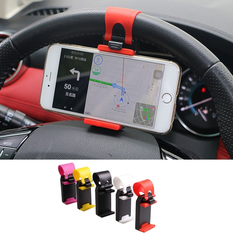 Multifunctional Car Steering Wheel Mobile Phone  Holder Steering - Premium Car Mounts & Holders from Rapidvehicles - Just $8.99! Shop now at Rapidvehicles