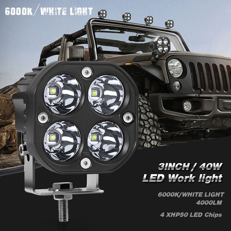 Car Motorcycle 3 Inch 40w Led Waterproof Working Light Spotlight Off-road Atv Driving Light Headlight Spot Light For Trucks Cars Yellow light - Premium Car LED Lights from Rapidvehicles - Just $27.07! Shop now at Rapidvehicles