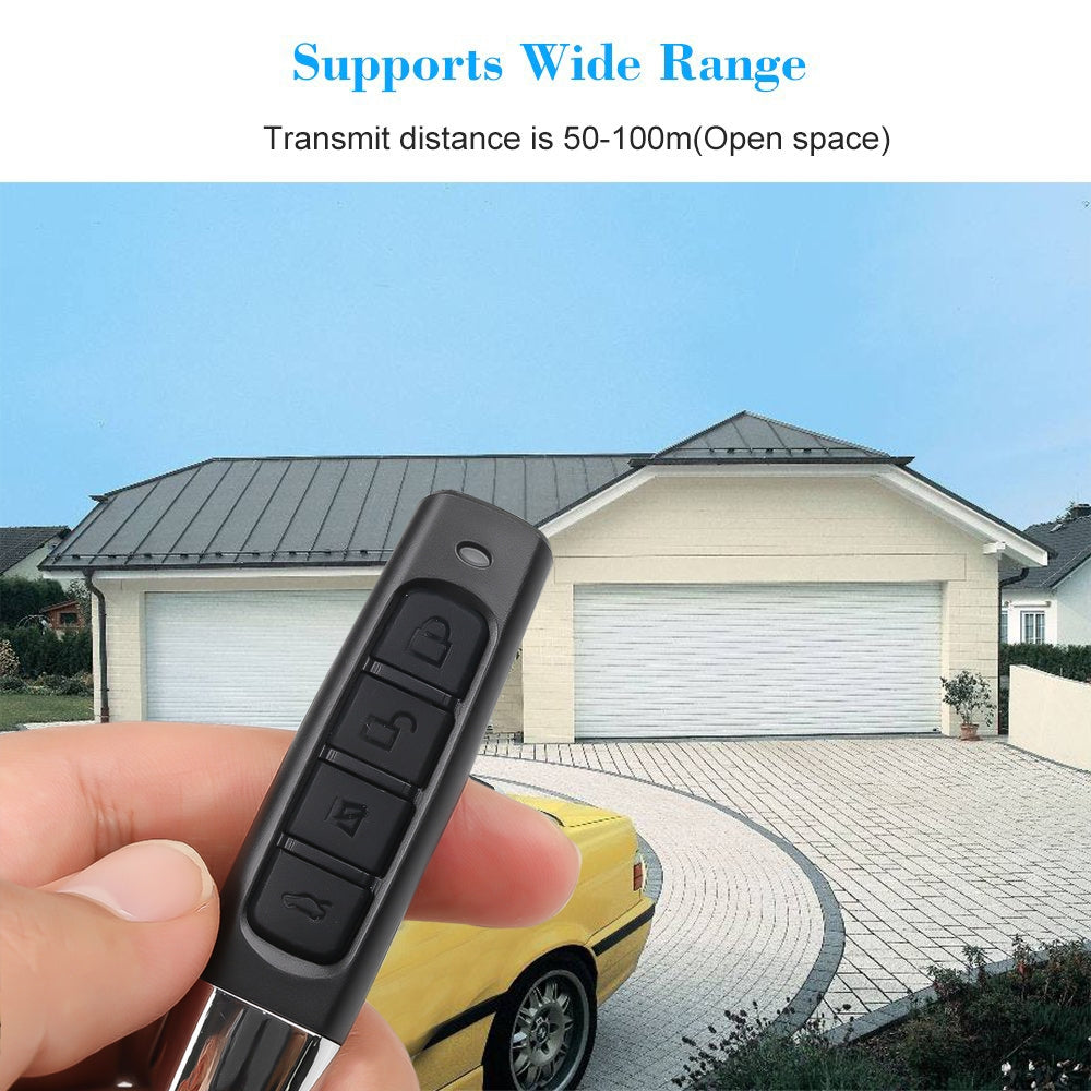 Multi-functional 433mhz Wireless  Remote Control Garage Gate Door Opener Remote Control Duplicator Cloning Code Car Key Security Alarm Black shell-gray key lock - Premium Security Alarm System from Rapidvehicles - Just $8.42! Shop now at Rapidvehicles