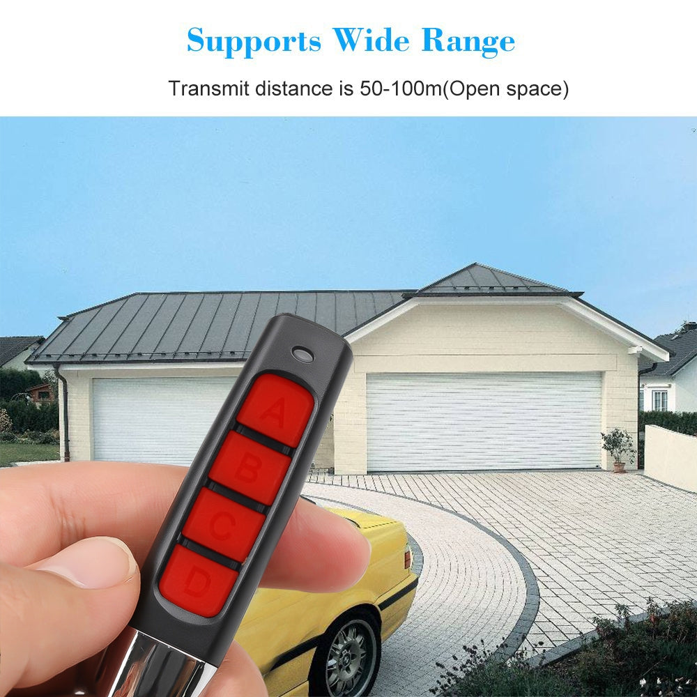 Multi-functional 433mhz Wireless  Remote Control Garage Gate Door Opener Remote Control Duplicator Cloning Code Car Key Security Alarm Black shell-black ABCD - Premium Security Alarm System from Rapidvehicles - Just $8.42! Shop now at Rapidvehicles