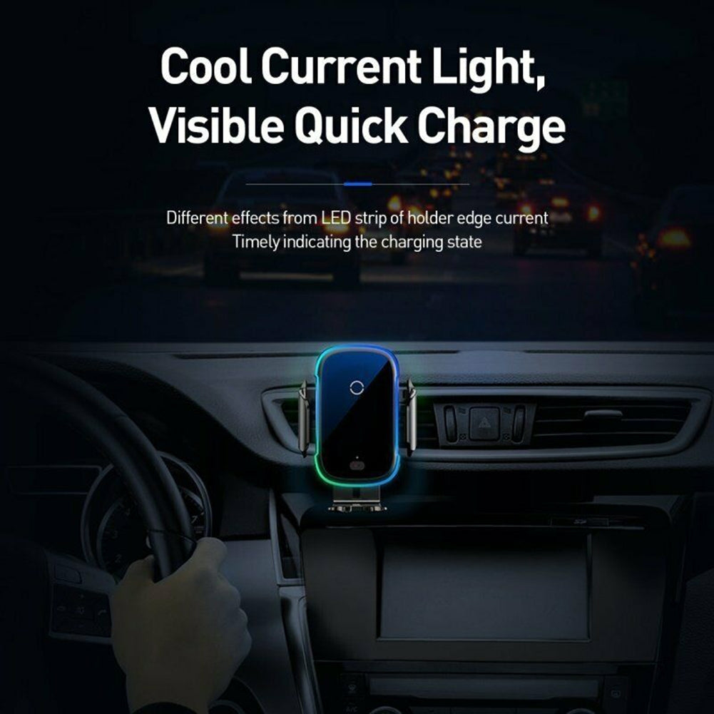 Infrared Induction Automatic Locking Car Phone  Holder Bracket Wireless Charger Mobile Smartphone Support Cell Phone Stand black - Premium Car Mounts & Holders from Rapidvehicles - Just $49.99! Shop now at Rapidvehicles