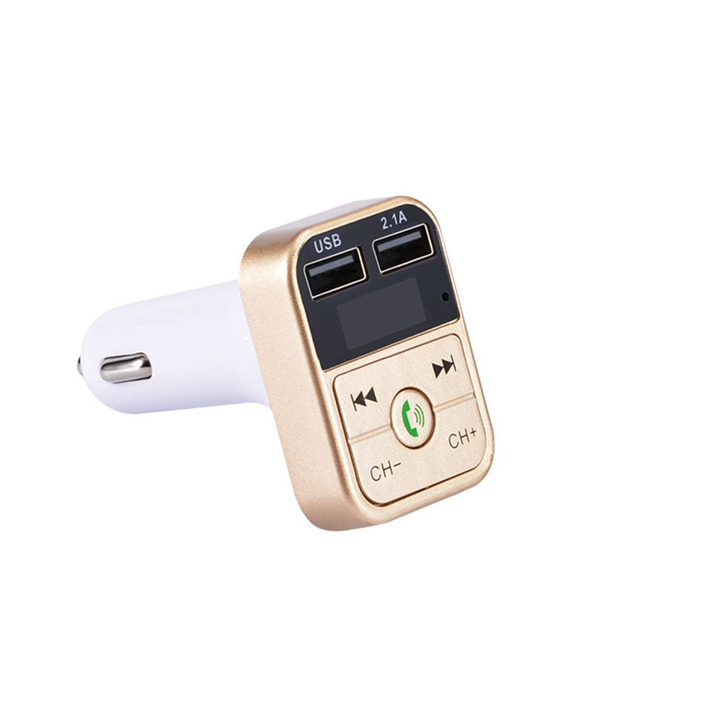 Bluetooth-compatible 5.0 Fm Car  Transmitter Wireless Audio Receiver Hands-free Calling 2.1a Mp3 Player Dual Usb Fast Charger silver - Premium Car Chargers from Rapidvehicles - Just $14.99! Shop now at Rapidvehicles