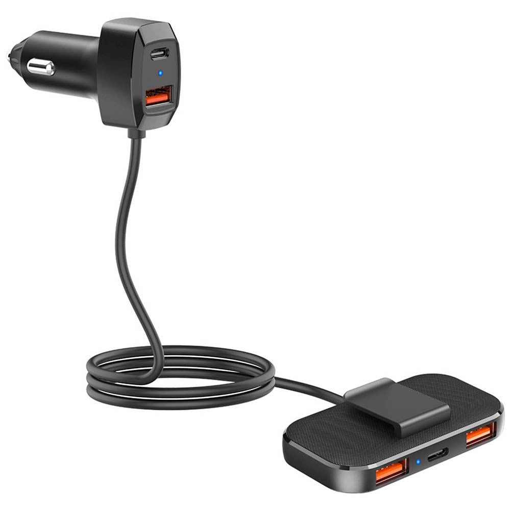 60w Car Fast Charger 5-Port Multi-function Extension Cable - Premium Car Chargers from Rapidvehicles - Just $49.99! Shop now at Rapidvehicles