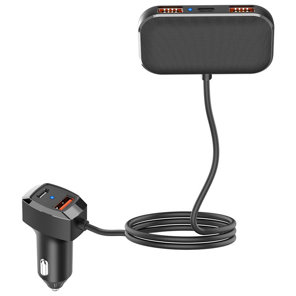 60w Car Fast Charger 5-Port Multi-function Extension Cable Intelligent Expansion Charging Device Black SC02M - Premium Car Chargers from Rapidvehicles - Just $36.99! Shop now at Rapidvehicles