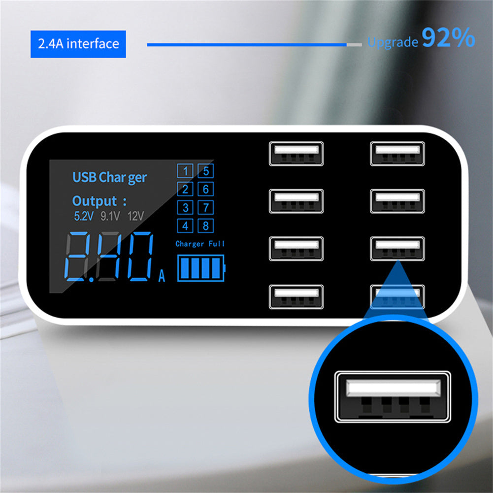 8-port Output Usb Car Charger 12v-24v Led Digital Display - Premium Car Chargers from Rapidvehicles - Just $43.99! Shop now at Rapidvehicles