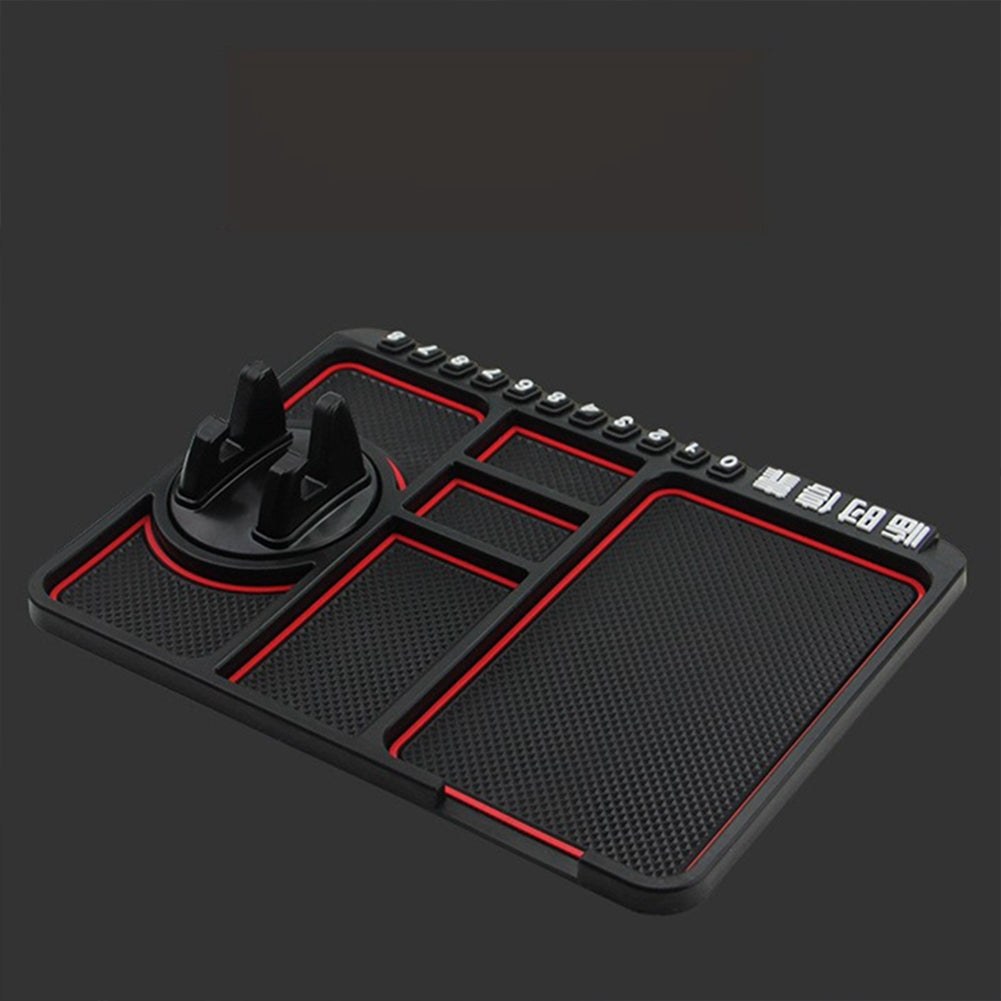 Multi-functional Car Dashboard Storage Pad Phone Holder Anti-slip Mat Universal Stand Plate For Holder Black - Premium Car Mounts & Holders from Rapidvehicles - Just $15.99! Shop now at Rapidvehicles