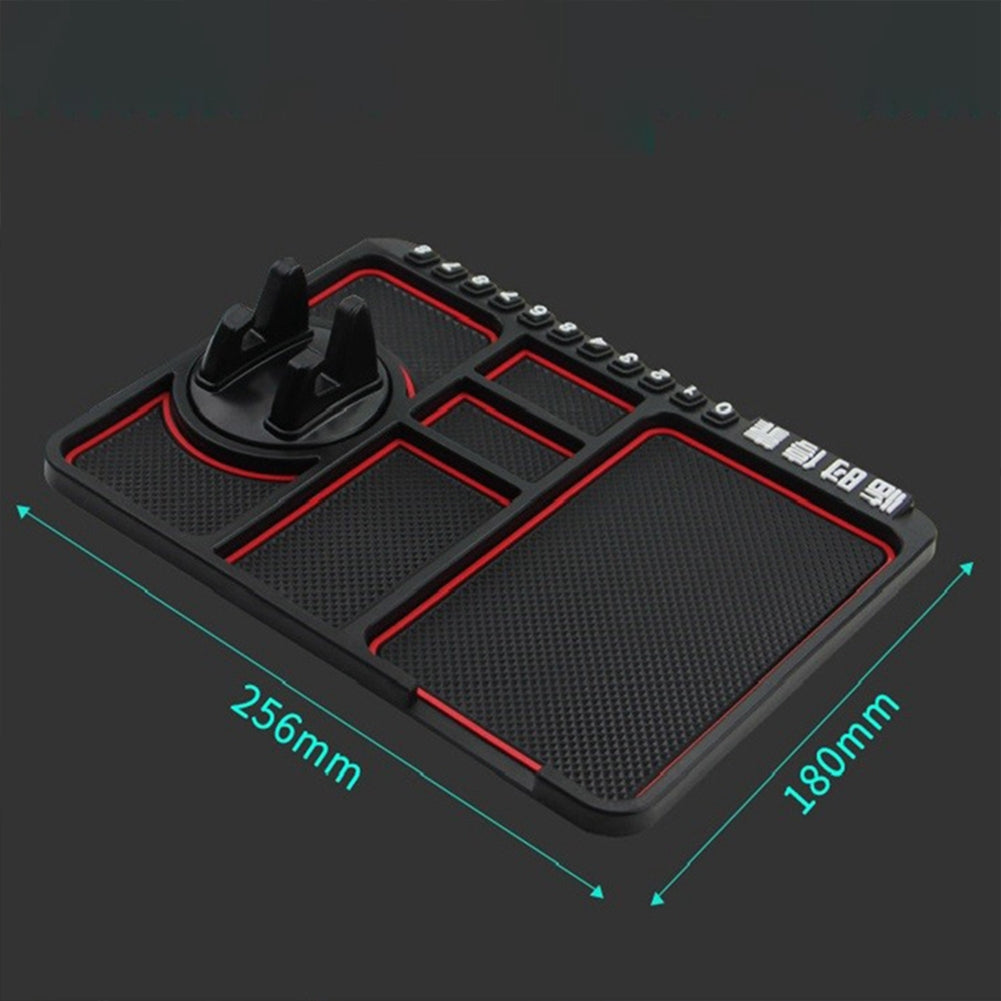 Multi-functional Car Dashboard Storage Pad Phone Holder Anti-slip Mat Universal Stand Plate For Holder Black - Premium Car Mounts & Holders from Rapidvehicles - Just $15.99! Shop now at Rapidvehicles