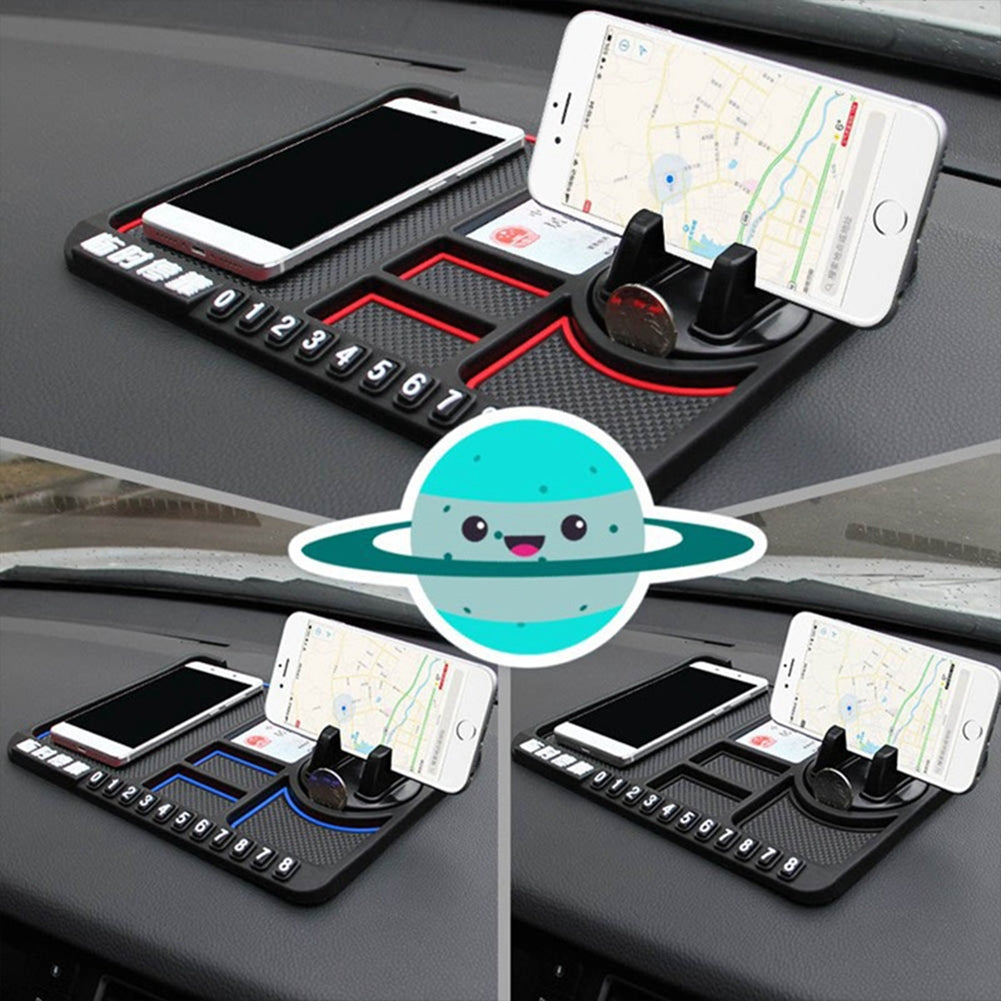 Multi-functional Car Dashboard Storage Pad Phone Holder Anti-slip Mat Universal Stand Plate For Holder Black - Premium Car Mounts & Holders from Rapidvehicles - Just $15.99! Shop now at Rapidvehicles