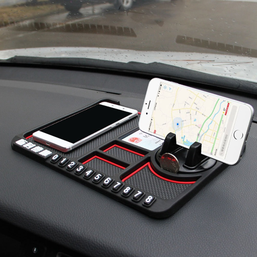 Multi-functional Car Dashboard Storage Pad Phone Holder Anti-slip Mat Universal Stand Plate For Holder Black - Premium Car Mounts & Holders from Rapidvehicles - Just $15.99! Shop now at Rapidvehicles