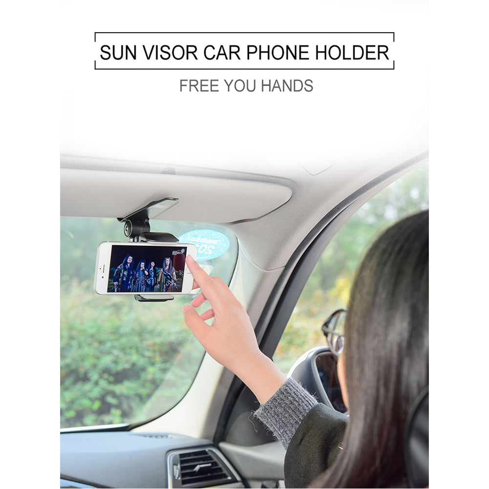 Car Clip Sun Visor Cell Phone Holder Mount Creative Fashion Universal Phone Holder grey - Premium Car Mounts & Holders from Rapidvehicles - Just $15.99! Shop now at Rapidvehicles