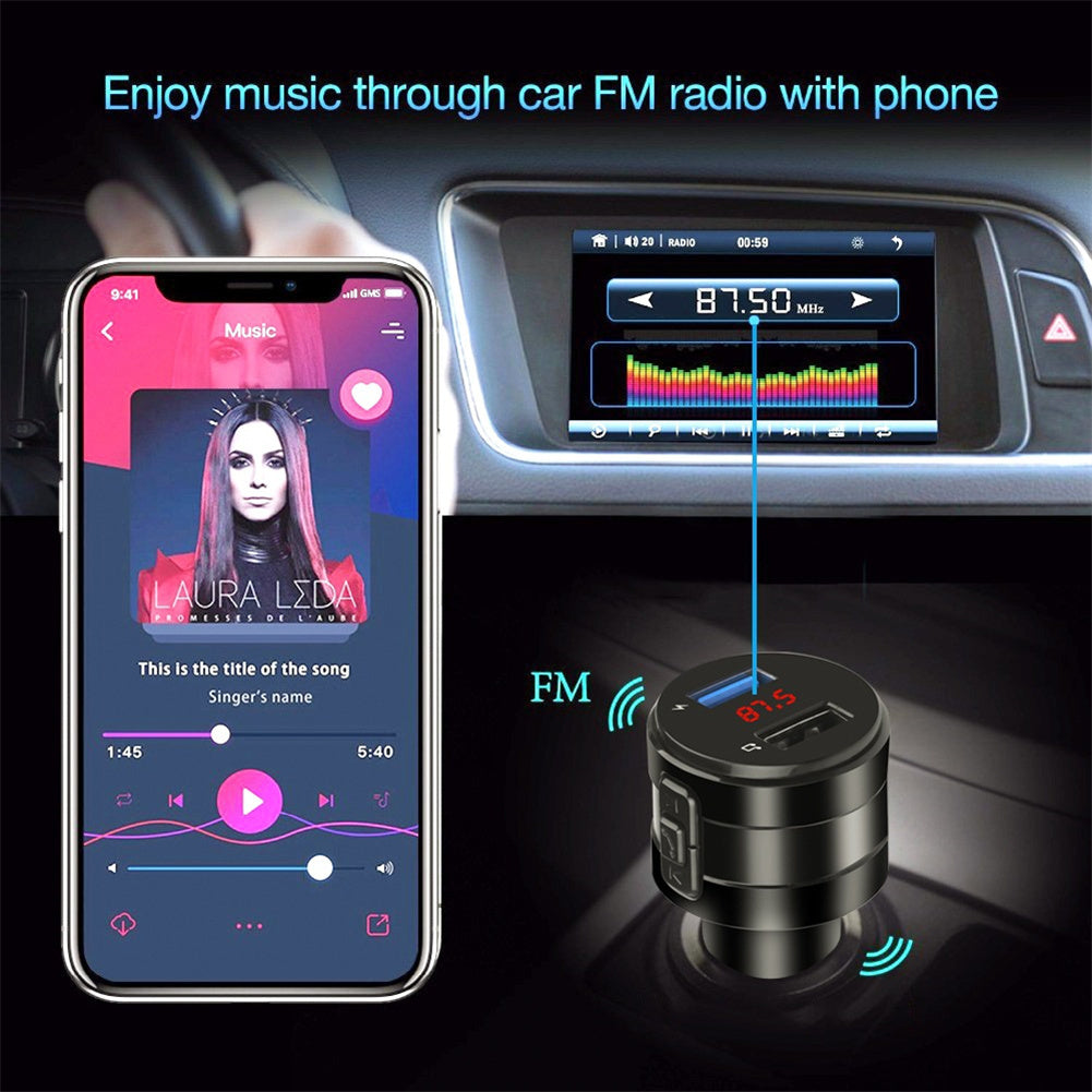 Car MP3 Player Bluetooth Hands-free FM Transmitter Music Player Radio Black - Premium Car Chargers from Rapidvehicles - Just $15.99! Shop now at Rapidvehicles