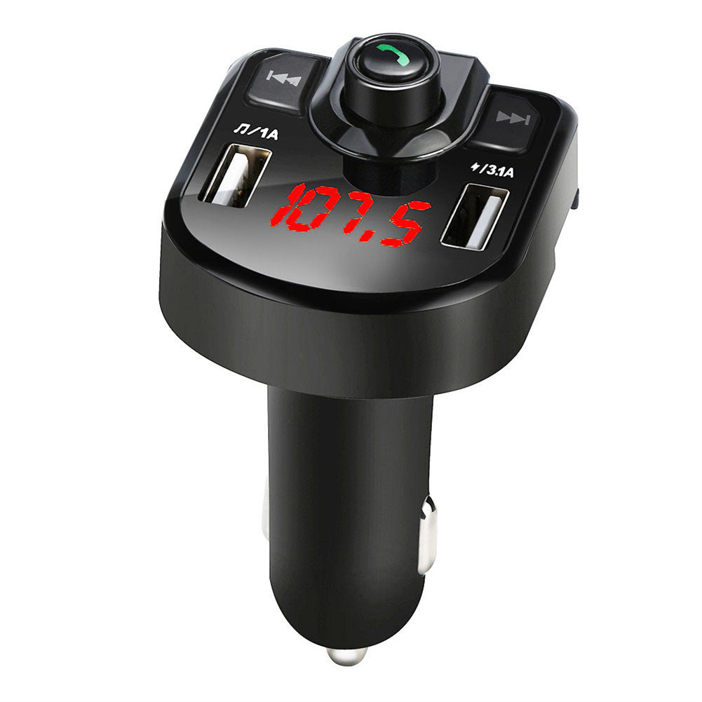 Car Fm Transmitter Bluetooth Hands-free Receiver Dual USB Fast Charger Black - Premium Car Chargers from Rapidvehicles - Just $15.99! Shop now at Rapidvehicles