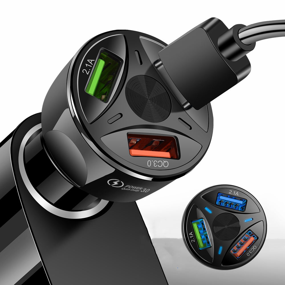 3-port Usb Car Fast Charger DC 12-24v Multi-port 1.1a/2a/2.1a - Premium Car Chargers from Rapidvehicles - Just $11.99! Shop now at Rapidvehicles