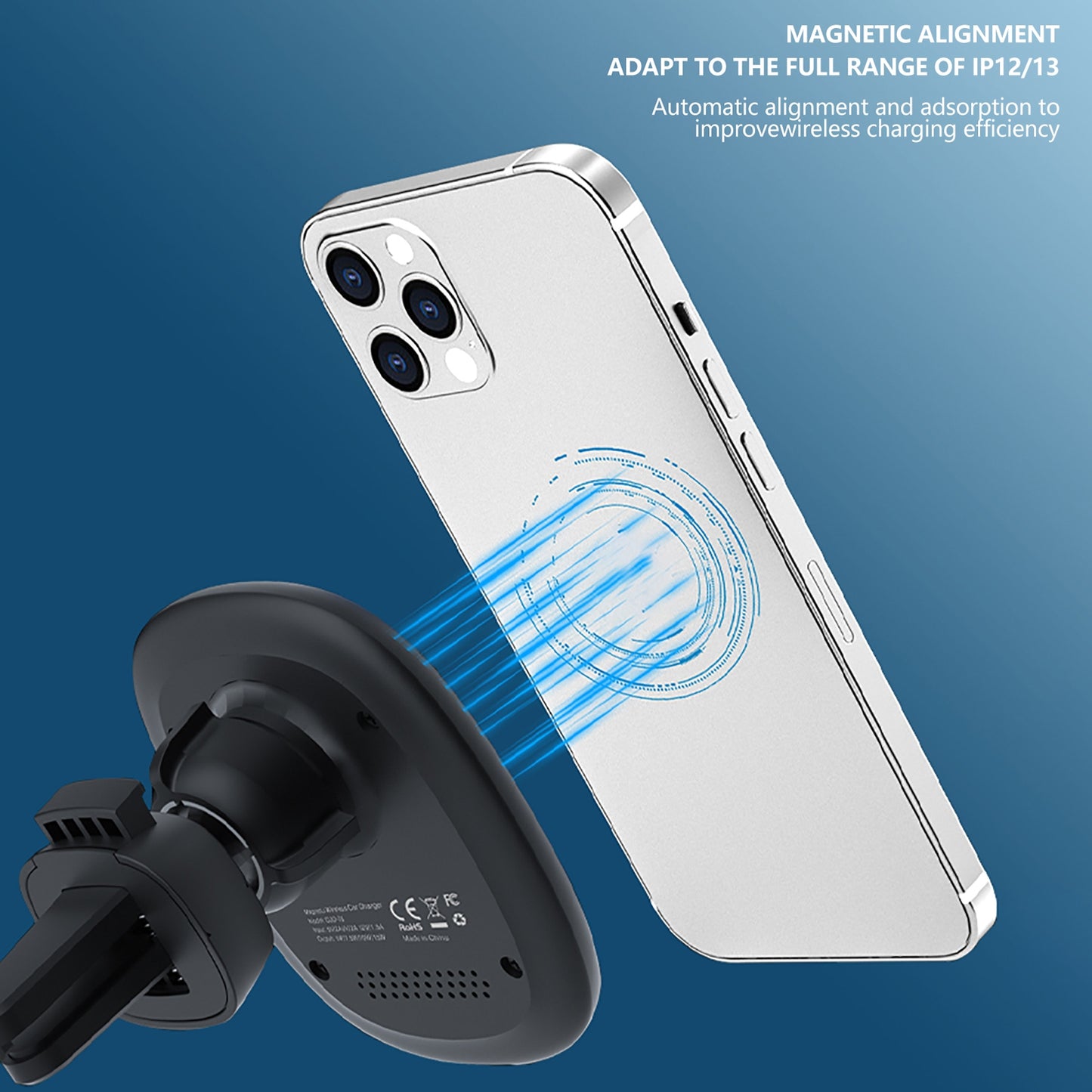 15w Magnetic Wireless Car Charger Fast Charging Air Vent Phone - Premium Car Mounts & Holders from Rapidvehicles - Just $46.99! Shop now at Rapidvehicles