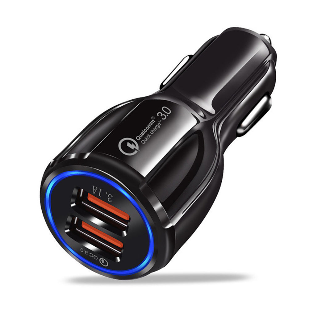 Quick Charge Qc3.0 Dual Usb Car Charger Universal Double Usb Fast Charging 12v 24v Smart Adapter White - Premium Car Chargers from Rapidvehicles - Just $11.99! Shop now at Rapidvehicles