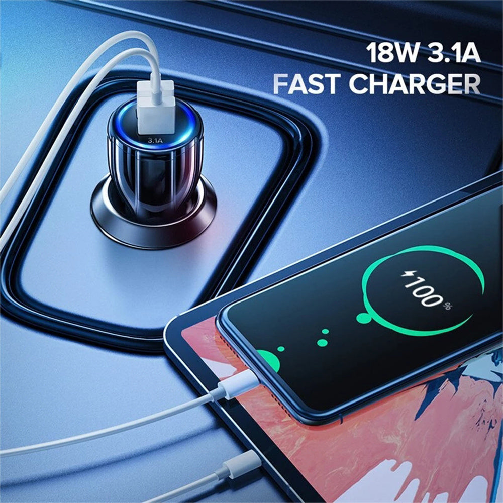 Quick Charge Qc3.0 Dual Usb Car Charger Universal Double Usb Fast Charging 12v 24v Smart Adapter Black - Premium Car Chargers from Rapidvehicles - Just $11.99! Shop now at Rapidvehicles