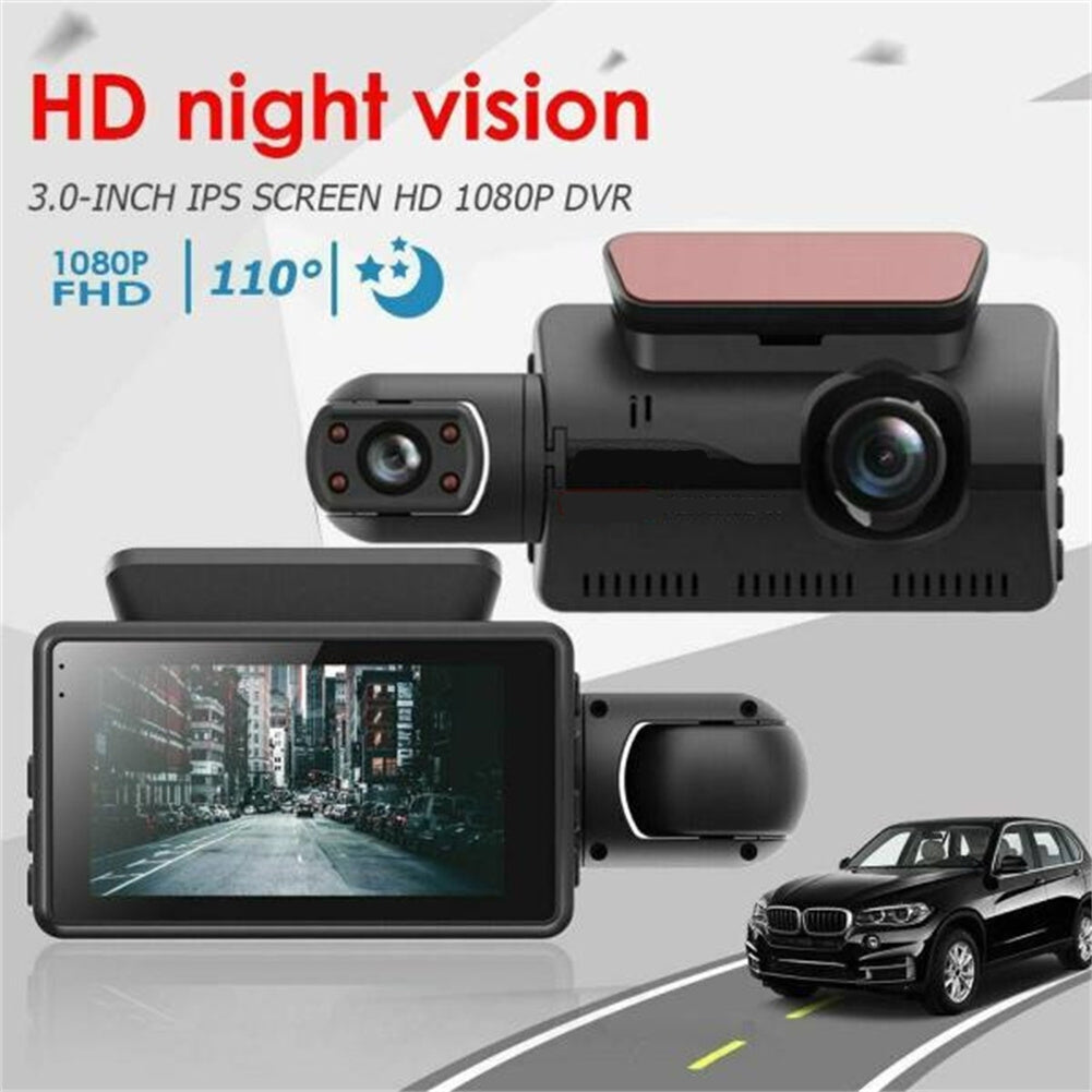 Dual Lens Car Video Recorder HD 1080P Dash Cam 3.0 Inch Ips Camera Night Vision G Sensor - Premium Car Rear View Camera from Rapidvehicles - Just $42.06! Shop now at Rapidvehicles