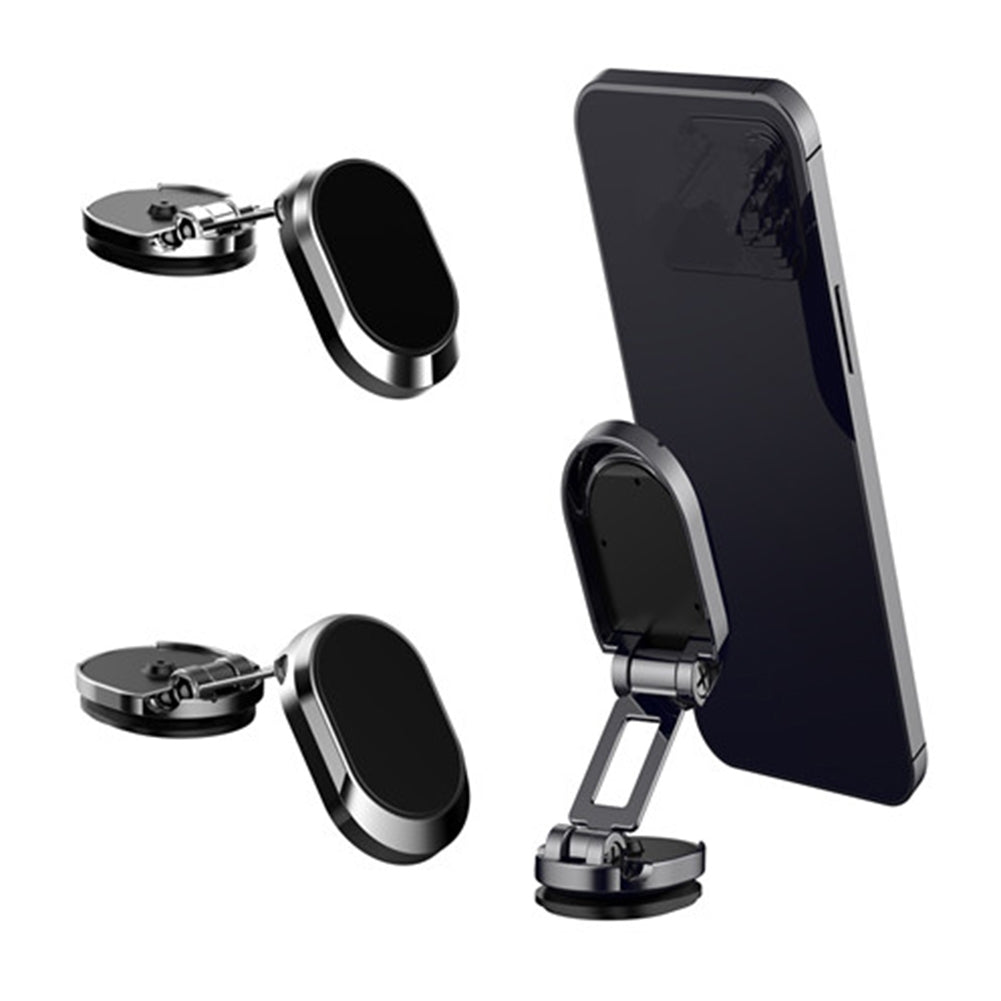 Magnetic Car Phone Holder 360 Rotating Multi-angle Support Folding Black Silver - Premium Car Mounts & Holders from Rapidvehicles - Just $16.99! Shop now at Rapidvehicles