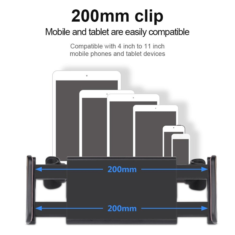 Car Rear Seat Headrest Bracket 360 Degree Rotation Adjustable - Premium Car Mounts & Holders from Rapidvehicles - Just $25.99! Shop now at Rapidvehicles