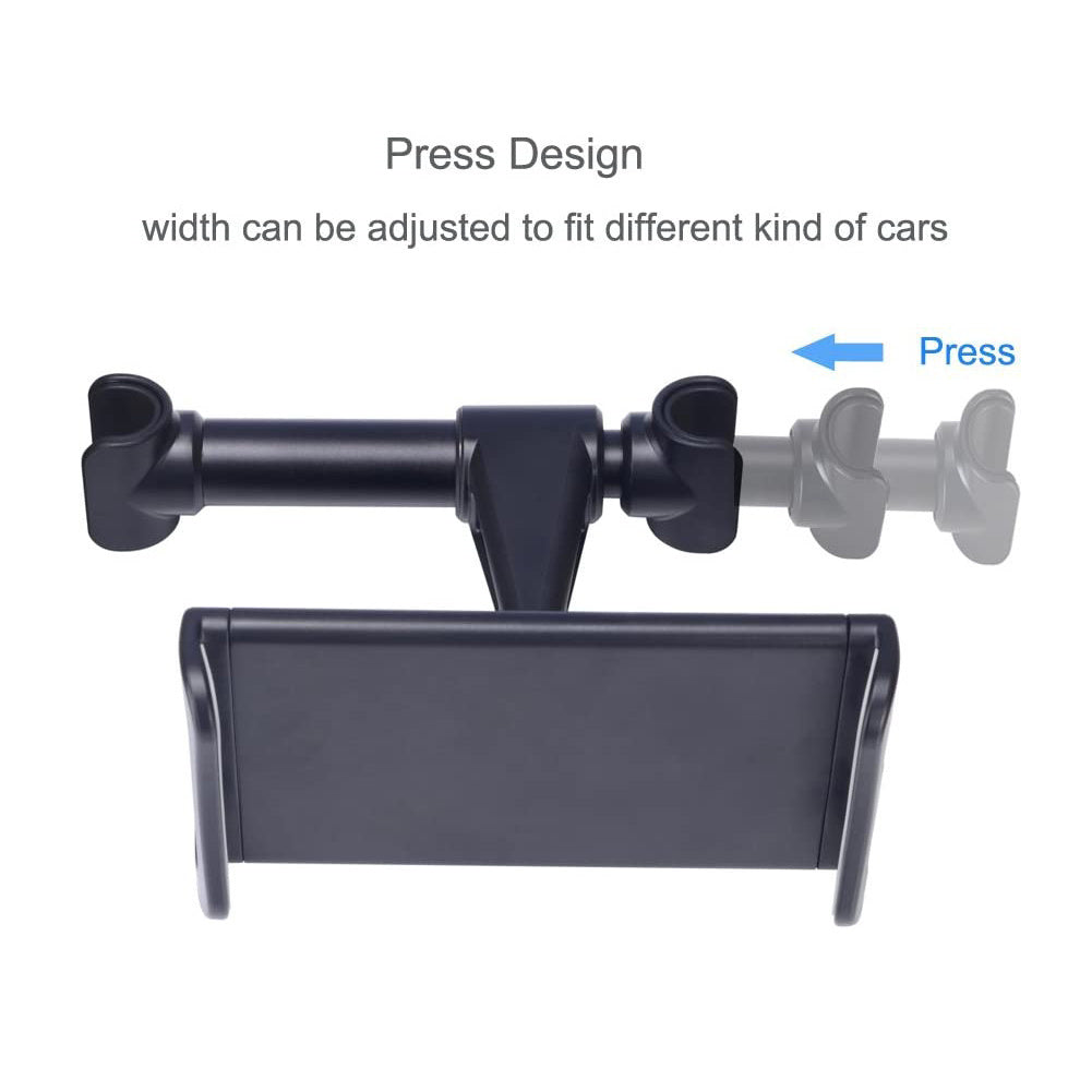 Car Rear Seat Headrest Bracket 360 Degree Rotation Adjustable Width Phone Holder Compatible For Ipad Tablet 4-11 Inch black - Premium Car Mounts & Holders from Rapidvehicles - Just $20.99! Shop now at Rapidvehicles