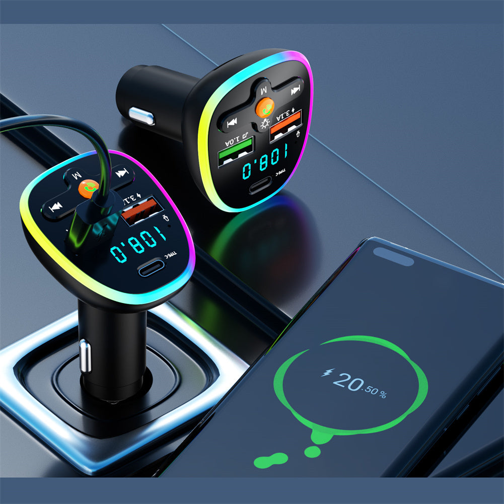 Bluetooth Fm Transmitter Car Mp3 Tf/u Disk Player Led Backlight Hands-free Car Kit Black - Premium Car Chargers from Rapidvehicles - Just $17.99! Shop now at Rapidvehicles