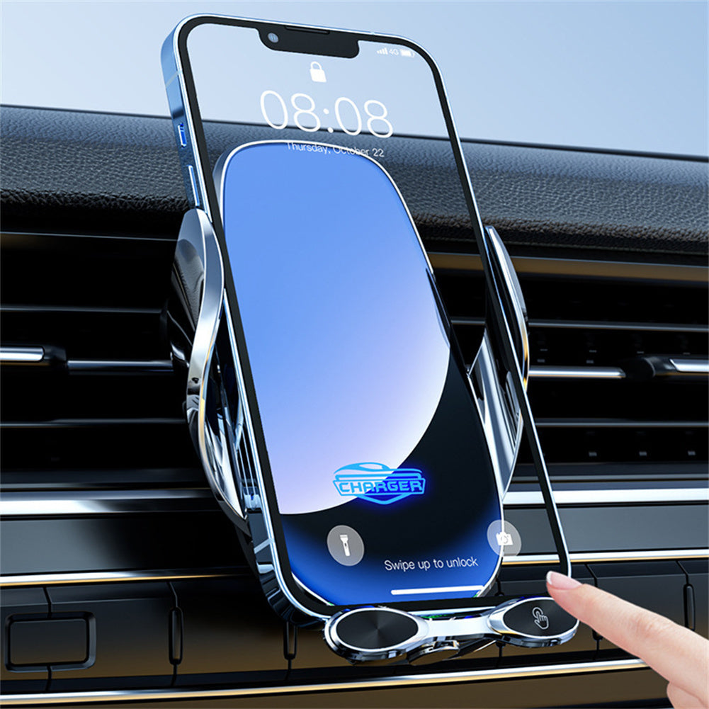 15w Car Wireless Charger Infrared Sensor Automatic Fast Charge Phone Holder Compatible For Xiaomi Samsung Iphone black - Premium Car Mounts & Holders from Rapidvehicles - Just $36.99! Shop now at Rapidvehicles