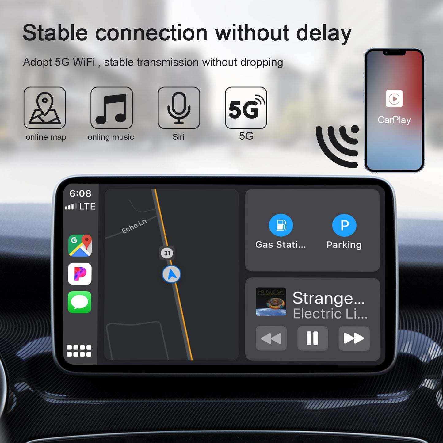 Usb Type C Adapter Wired to Wireless for Carplay Adapter Wifi - Premium Other Car Electronics from Rapidvehicles - Just $83.99! Shop now at Rapidvehicles