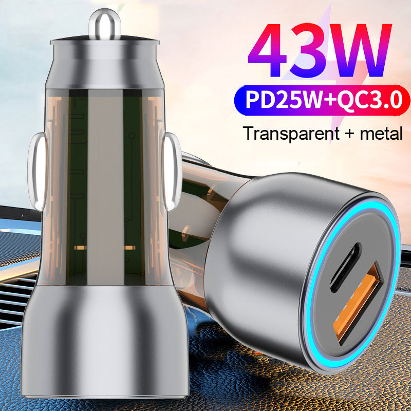 43w Car Charger Type-c PPS Pd Port Qc3.0 Fast Charge Adapter - Premium Car Chargers from Rapidvehicles - Just $31.99! Shop now at Rapidvehicles