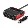 120w Car Cigarette Lighter Adapter Quick Charge 3.0 12v/24v 3 Outlet Power Splitter Dc Outlet With 8.5a 4 Usb Ports black red - Premium Car Chargers from Rapidvehicles - Just $29.99! Shop now at Rapidvehicles