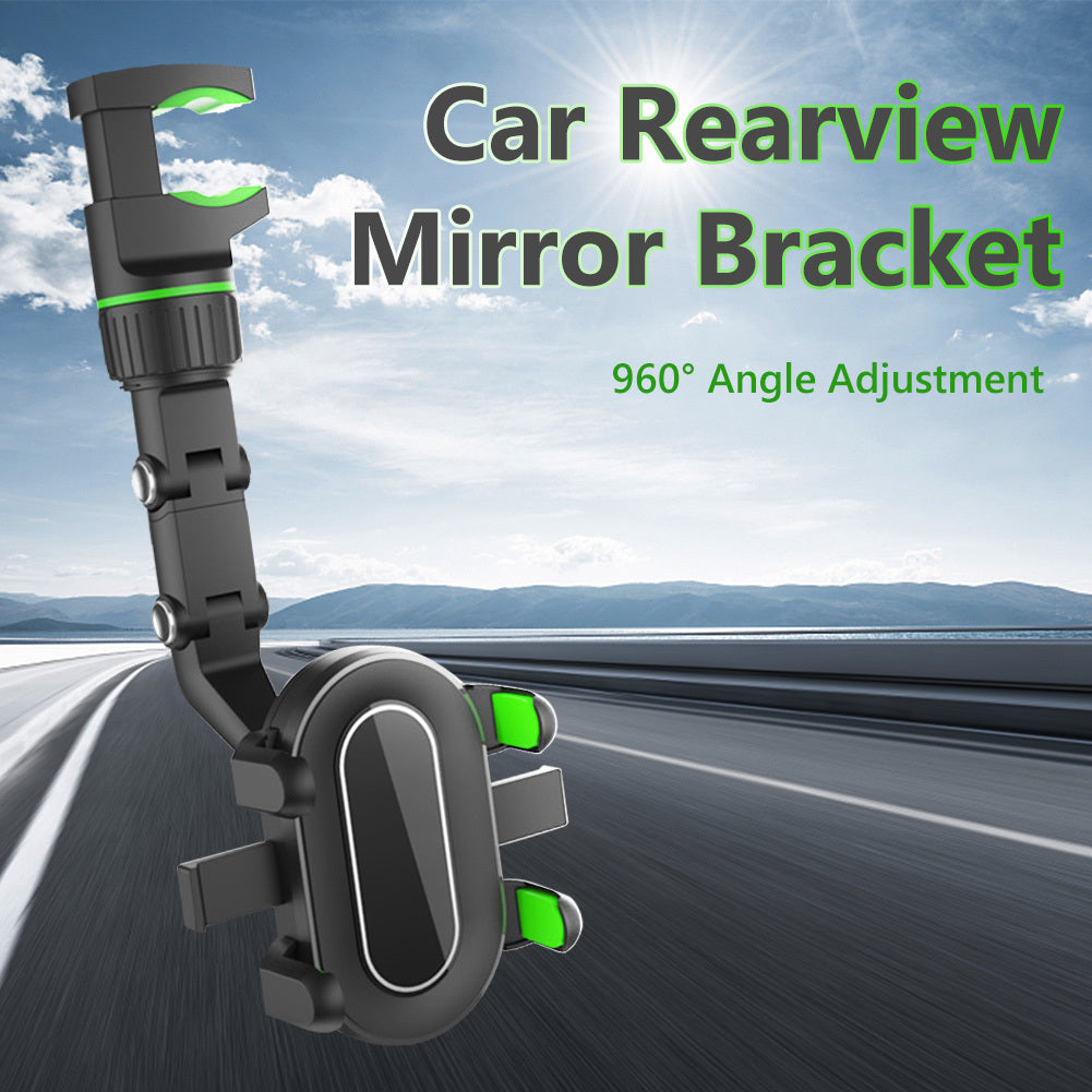 Car Phone Holder Rearview Mirror Hanging Clip Stand 960 Degree Rotatable Bracket Compatible For Iphone grey - Premium Car Mounts & Holders from Rapidvehicles - Just $17.99! Shop now at Rapidvehicles