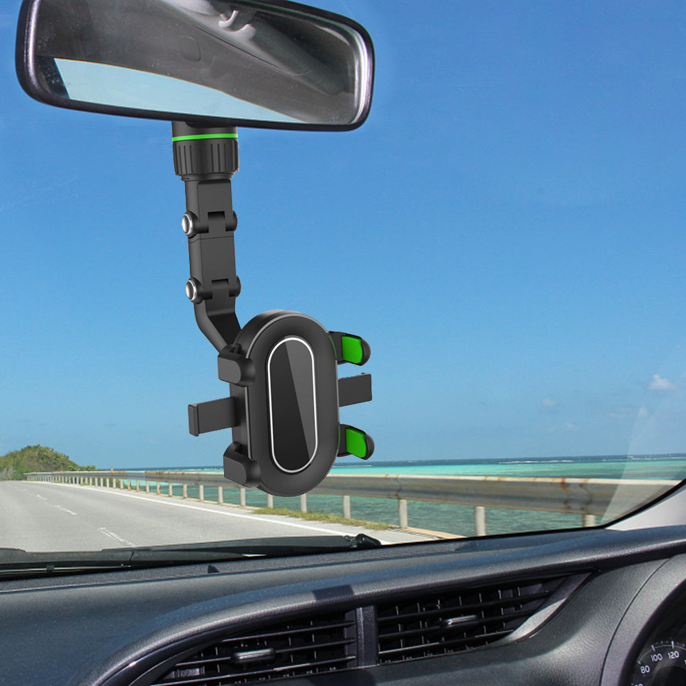 Car Phone Holder Rearview Mirror Hanging Clip Stand 960 Degree Rotatable Bracket Compatible For Iphone grey - Premium Car Mounts & Holders from Rapidvehicles - Just $17.99! Shop now at Rapidvehicles