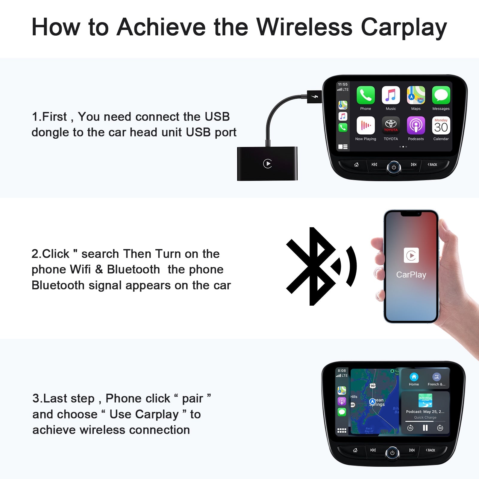 Car Adapter Compatible for Carplay Wireless Receiver Car - Premium Other Car Electronics from Rapidvehicles - Just $88.99! Shop now at Rapidvehicles