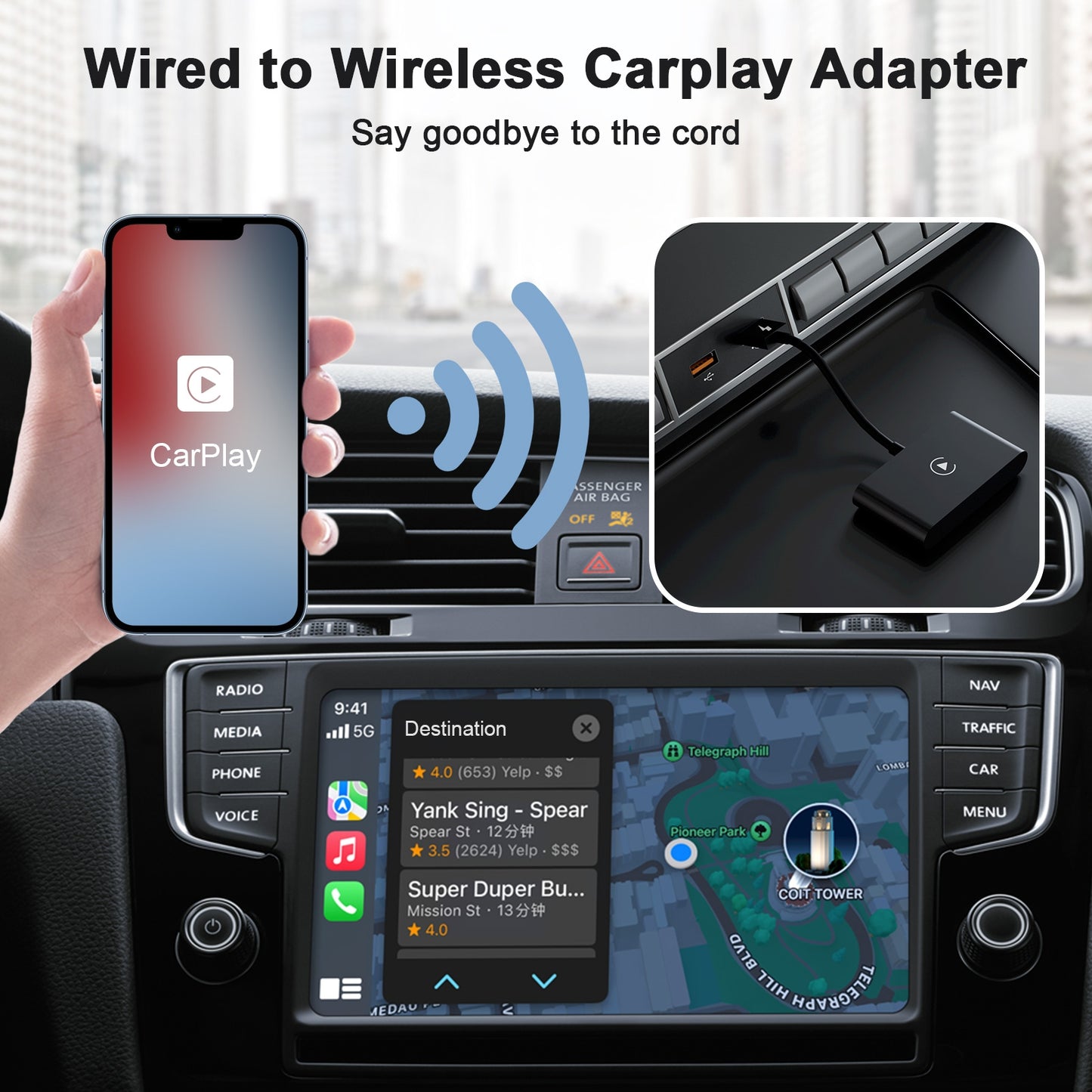 Car Adapter Compatible for Carplay Wireless Receiver Car - Premium Other Car Electronics from Rapidvehicles - Just $88.99! Shop now at Rapidvehicles